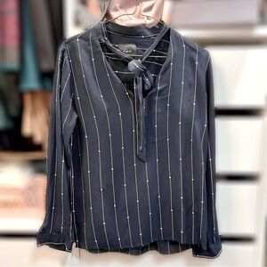Rails navy striped long sleeve blouse. Size small